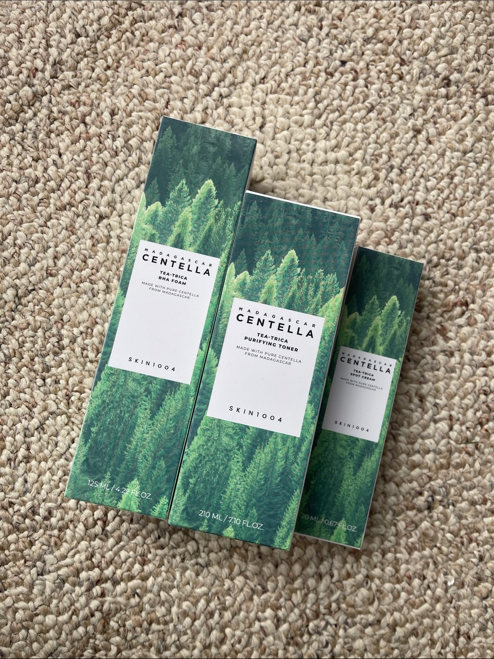 Centella Tea-trica Purifying Toner/Bha foam/spot cream